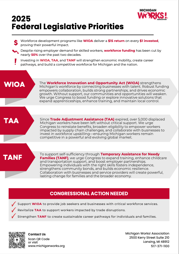 Federal Legislative Priorities One Pager